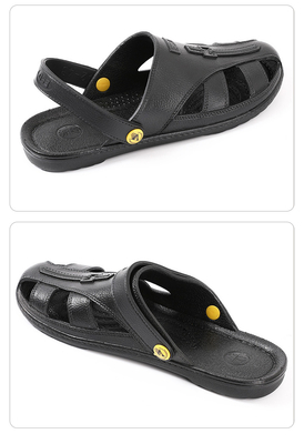 Anti-Static PVC Slippers with Six-Hole Cross Design Soft SPU Electronic Factory Workshop