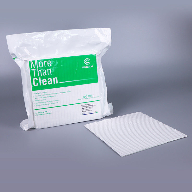Disposable Cleanroom Microfiber Wipes 9x9 Inch 230g Soft Cleaning Wipes Laser Cut Edge