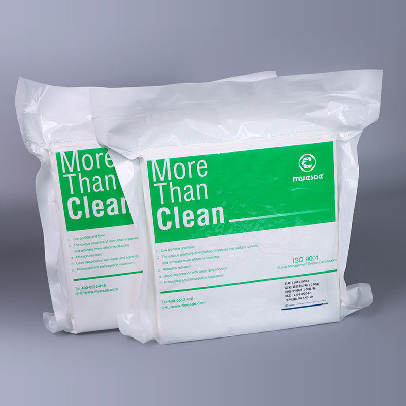 195gsm Cleanroom Microfiber Wipes 9x9 Inch Lint Free Electronic Screen Wipes