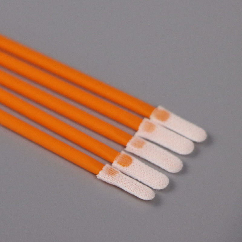 70mm PP Stick Flat Tip Swabs Double Knitted Cleanroom Microfiber swabs