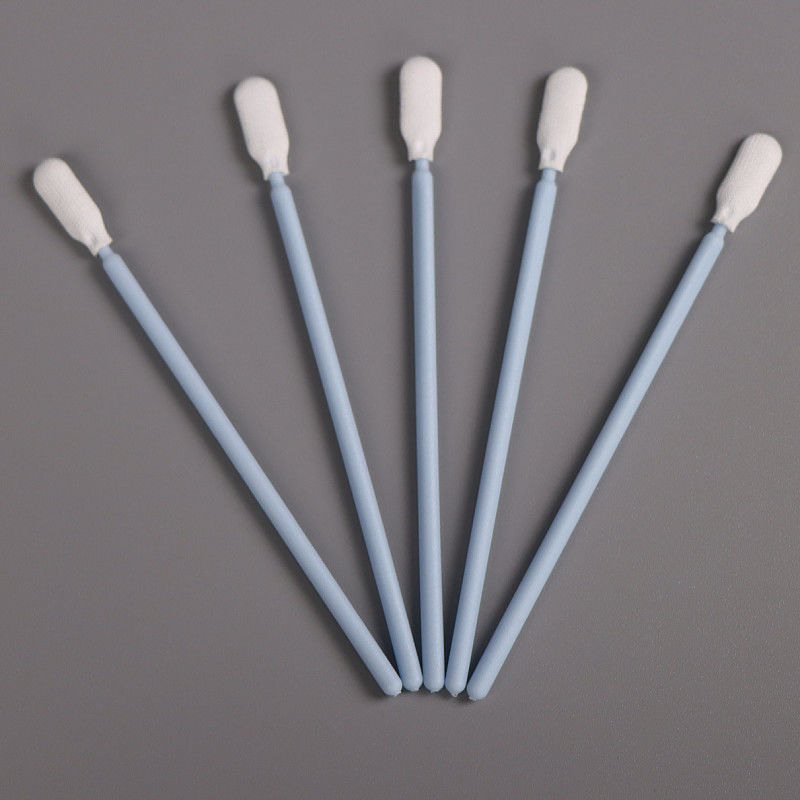 100mm Microfiber Polyester Tipped Swabs No Chemical Reaction Cleanroom Swab