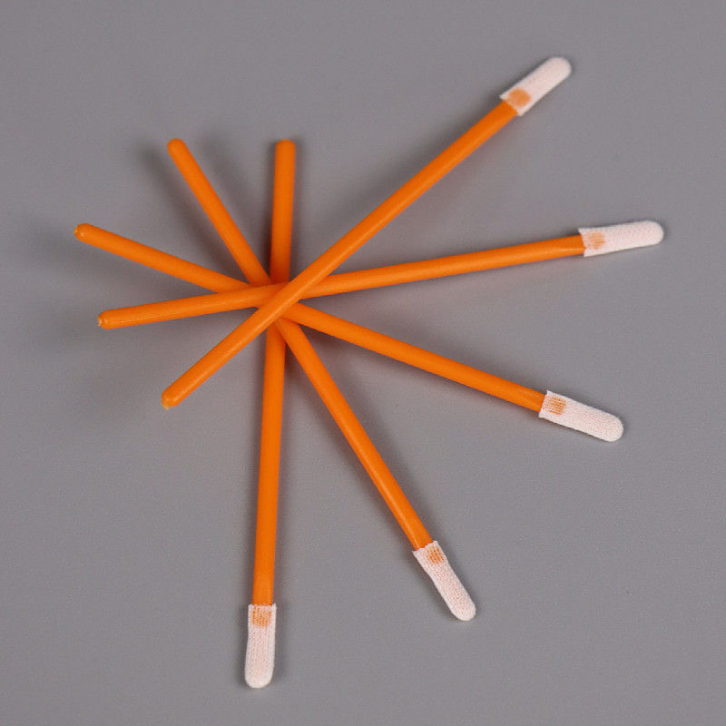 70mm PP Stick Flat Tip Swabs Double Knitted Cleanroom Microfiber swabs