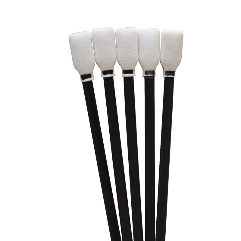 Dust free square rectangle head cleanroom cleaning sponge foam tip swab stick  for optical equipment