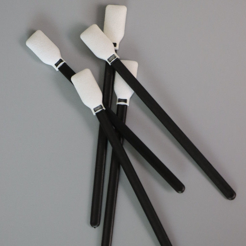 Dust free square rectangle head cleanroom cleaning sponge foam tip swab stick  for optical equipment