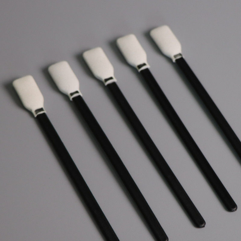 Dust free square rectangle head cleanroom cleaning sponge foam tip swab stick  for optical equipment