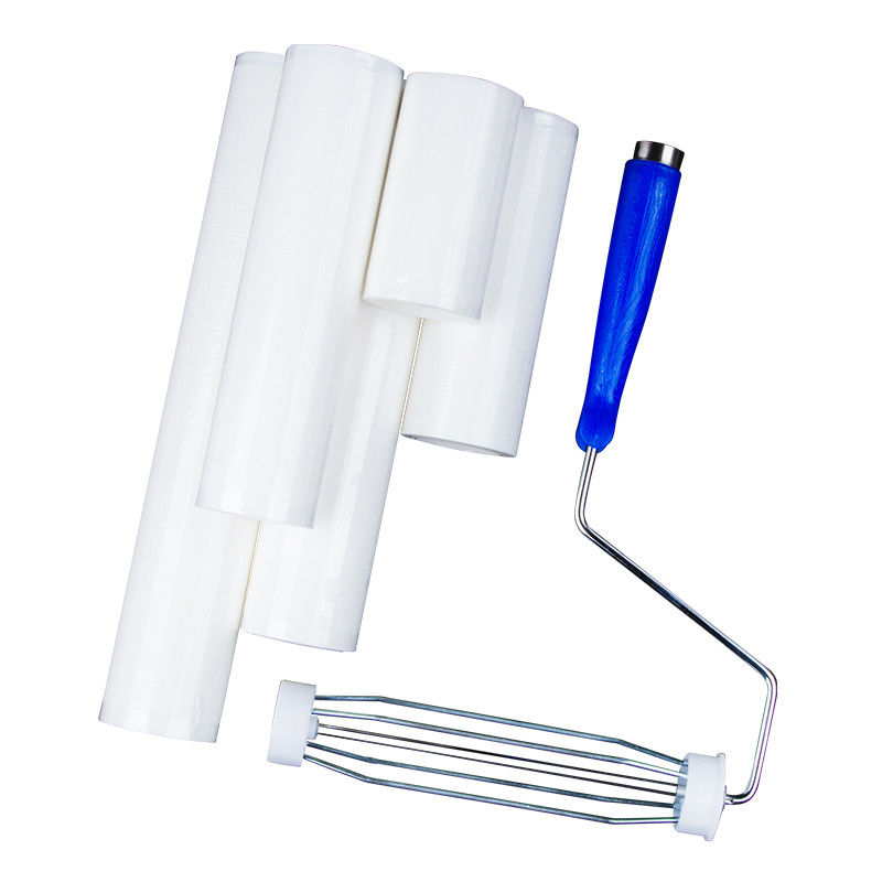 6 Inch 150mm Cleanroom Sticky Roller  Refillable Dust Remover Roller For Cleanroom