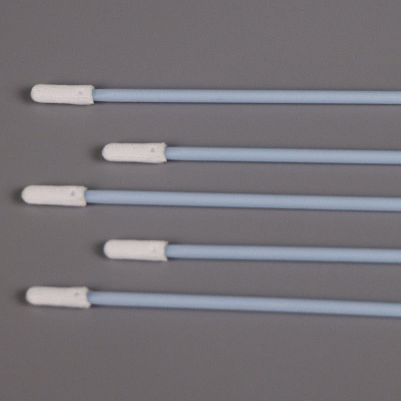 Disposable Thermally Bonded Small Knitted Single Layer Polyester Fiber Lens Cleaning Tips Swab For PCB