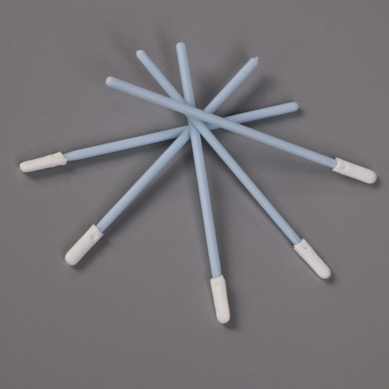 Disposable Thermally Bonded Small Knitted Single Layer Polyester Fiber Lens Cleaning Tips Swab For PCB