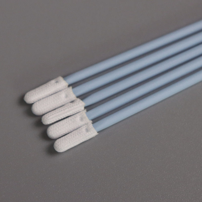 Disposable Thermally Bonded Small Knitted Single Layer Polyester Fiber Lens Cleaning Tips Swab For PCB