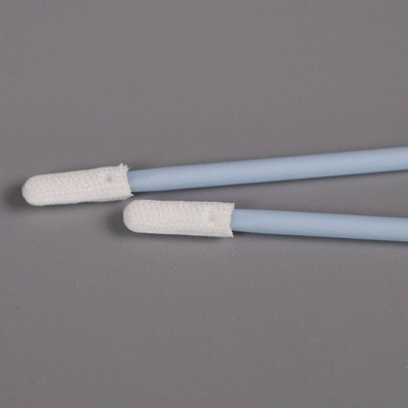 Disposable Thermally Bonded Small Knitted Single Layer Polyester Fiber Lens Cleaning Tips Swab For PCB