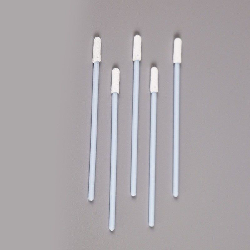 Disposable Thermally Bonded Small Knitted Single Layer Polyester Fiber Lens Cleaning Tips Swab For PCB