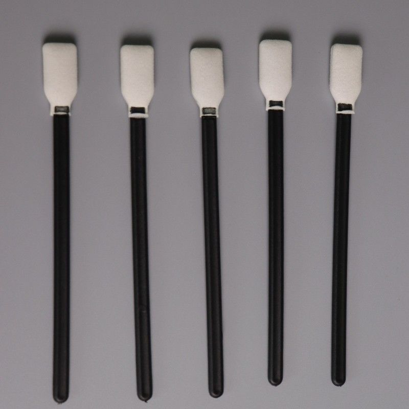 Dust free square rectangle head cleanroom cleaning sponge foam tip swab stick  for optical equipment