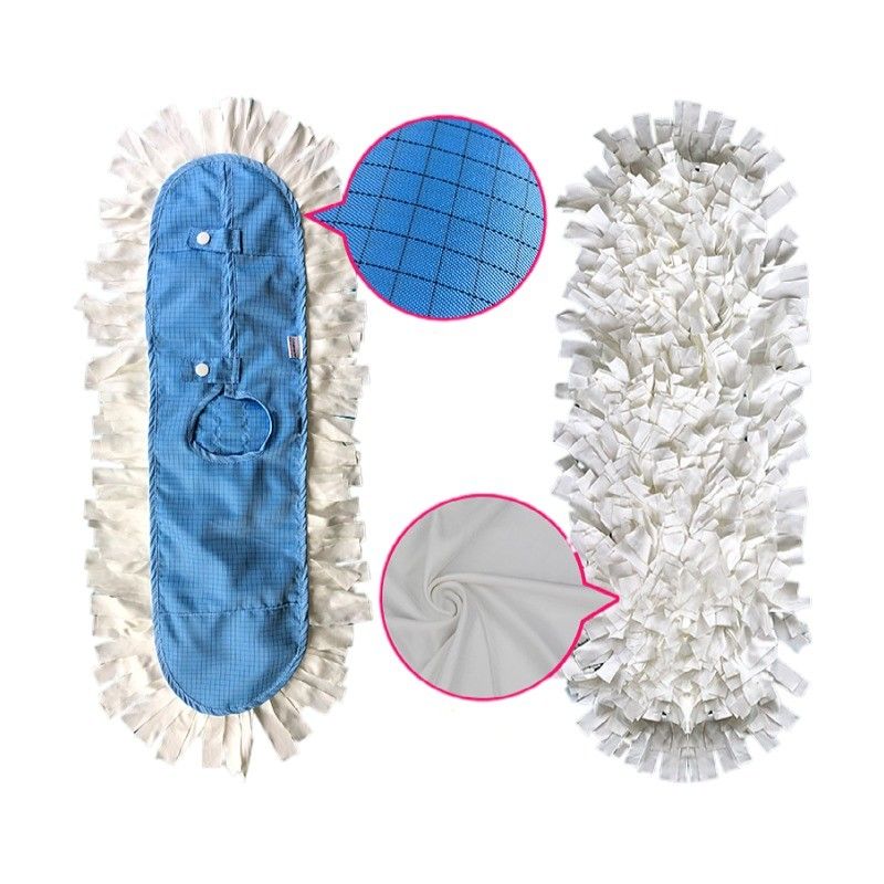 High Water Absorption Dust Remove Microfibre Fabric ESD Mop For Cleanroom Workshop