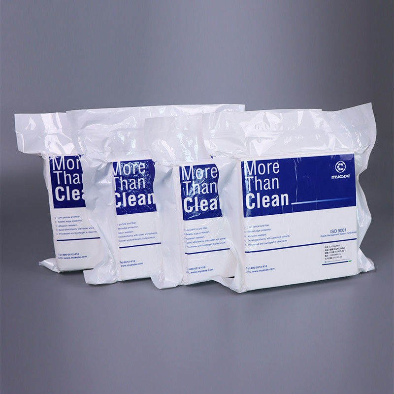 Sterile No-Run Interlock Knit 100% Polyester Wipe With Knife Cut Edges