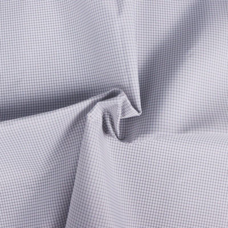 98% Polyester  2% Carbon Fiber 2.5mm Conductive Grid ESD Fabric Gray
