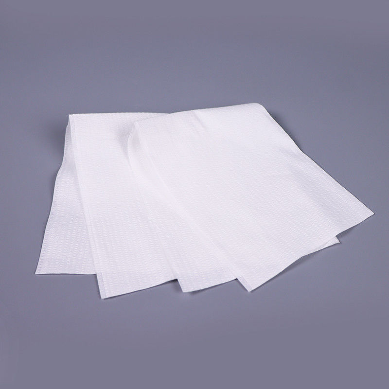 55% Polyester / 45% Wood Pulp Corrugated Pattern Dust Free Paper For Industrial Wiping
