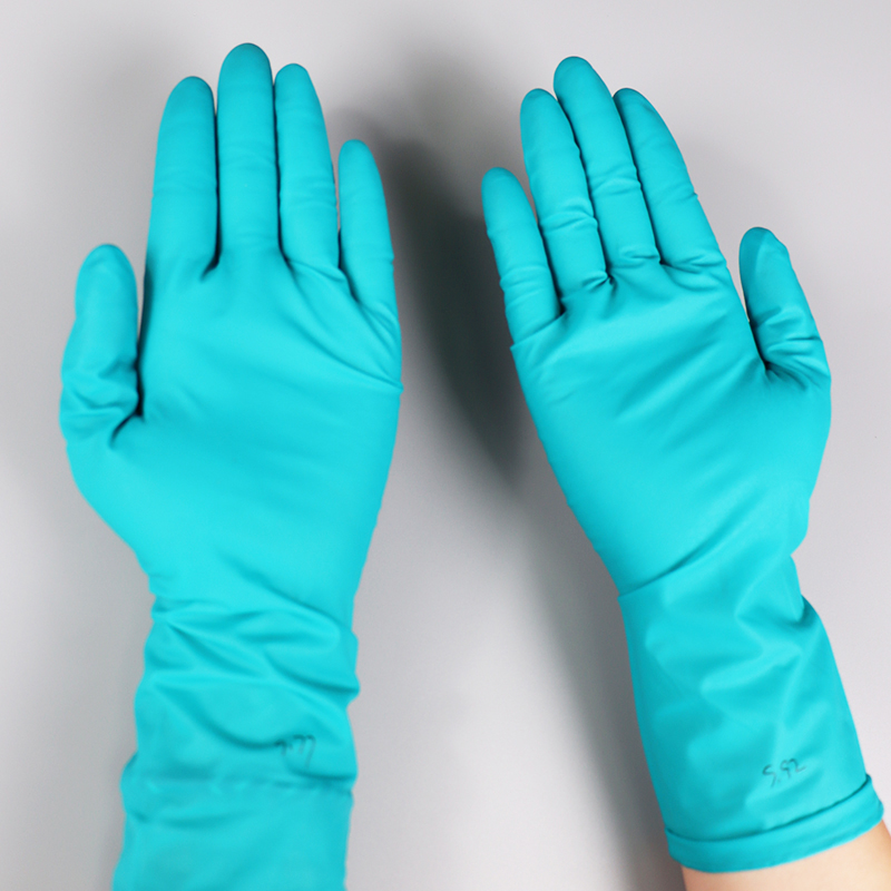12-Inch Green Nitrile Gloves, 4 Mil – Powder-Free, Latex-Free, Ideal for Electronics Assembly