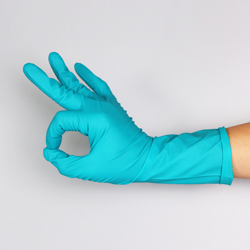 12-Inch Green Nitrile Gloves, 4 Mil – Powder-Free, Latex-Free, Ideal for Electronics Assembly