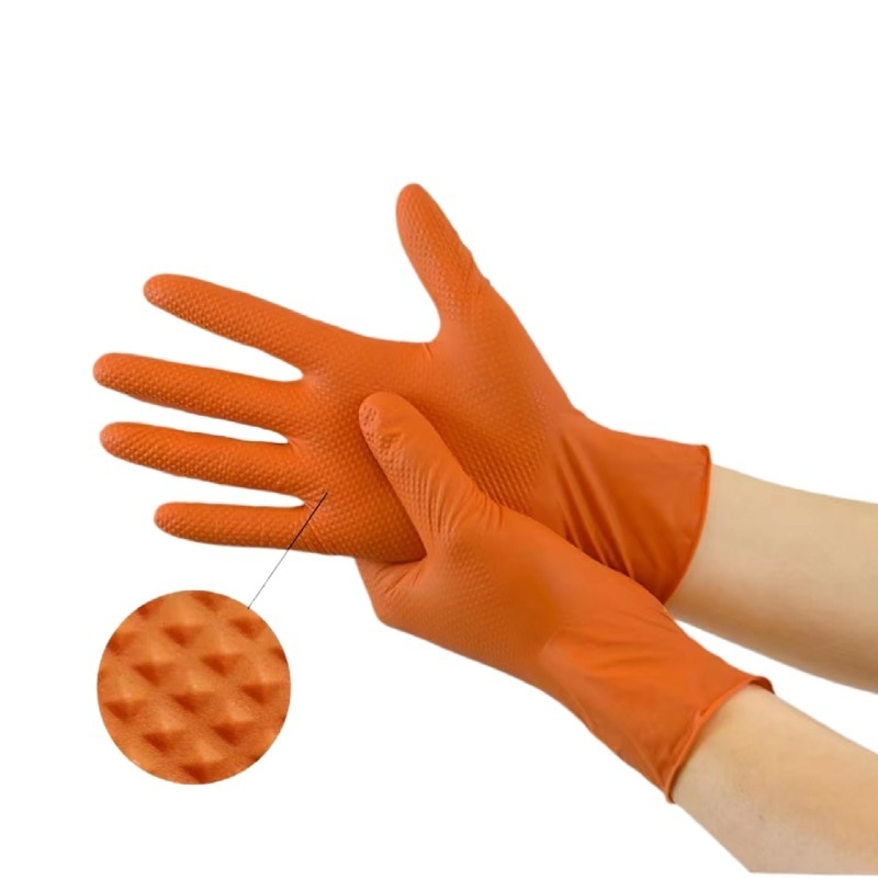 Diamond Textured Nitrile Gloves – Heavy-Duty | Powder-Free | Latex-Free