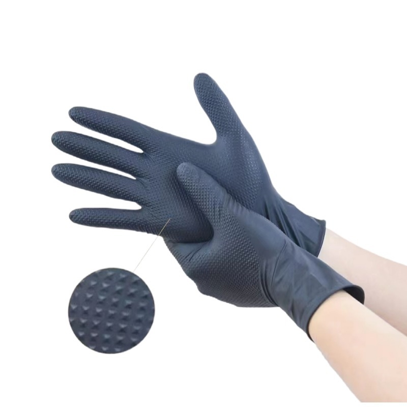 Diamond Textured Nitrile Gloves – Heavy-Duty | Powder-Free | Latex-Free