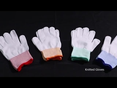Lint Free Seamless Knit Half Finger Cleanroom Glove Liners Thin And Comfortable