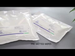 Lint Free Disposable Cleanroom IPA Wipes White Industrial 100 Polyester Sterile Presaturated Wipes