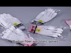 Lint Free ESD Cut Resistant Gloves 13gsm Conductive Carbon Fiber PU Palm Fit